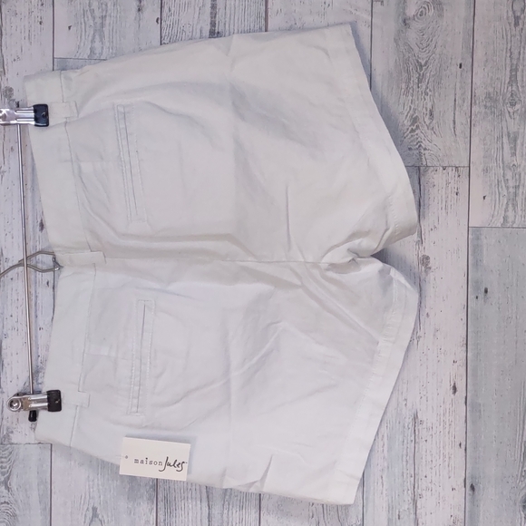 Maison Jules Cotton Chino Shorts 6 Bright White - Picture 4 of 8